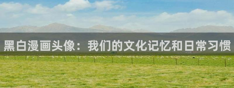 韩漫双男主推荐漫画：黑白漫画头像：我们的文化记忆和日常习惯